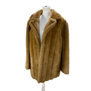 Astraka of London Vintage Camel Faux Fur Coat
